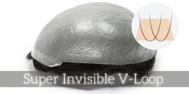 0,06–0,08 mm Full V-Loop Skin Base Hair System