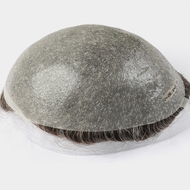 0406K | 0.04-0.06 mm Single Split Knots Vollständig Ultra - dünne Skin - Einzelsplit - Knoten - Basis | Upgraded Mirage | Männer - Toupee | Die Wahl von Promis