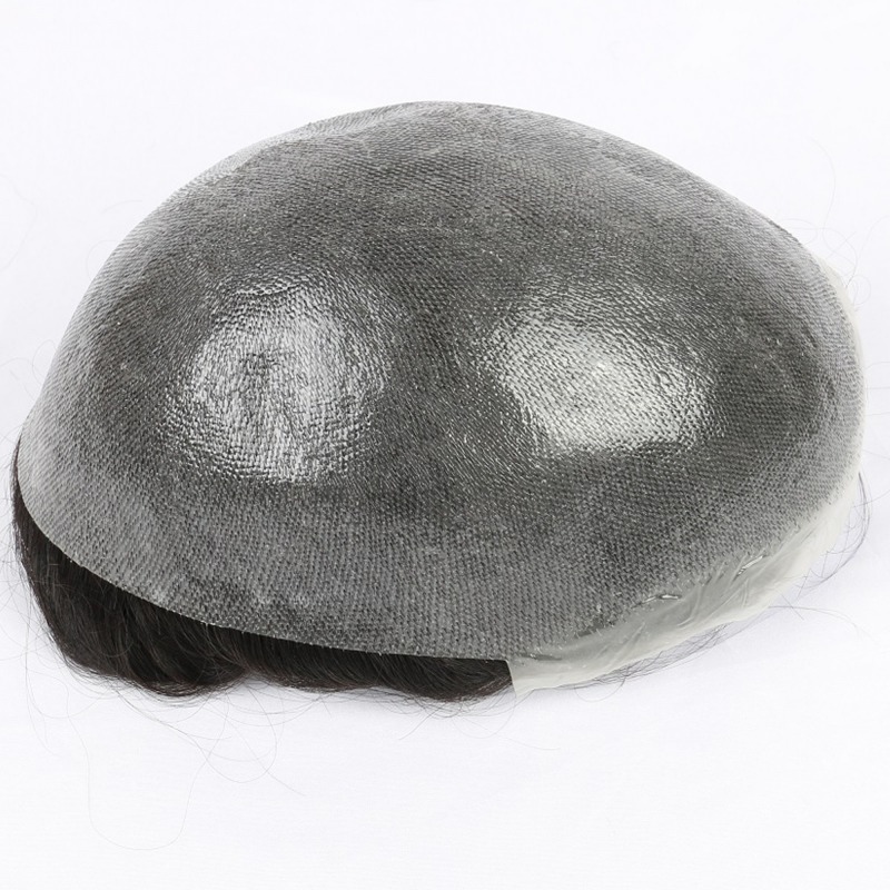 0304V| 0.03–0.04 mm V-Loop Herren-Haarsystem | Ultra-dünne Skin-Base, voll V-Loop, extrem natürlich & transparent