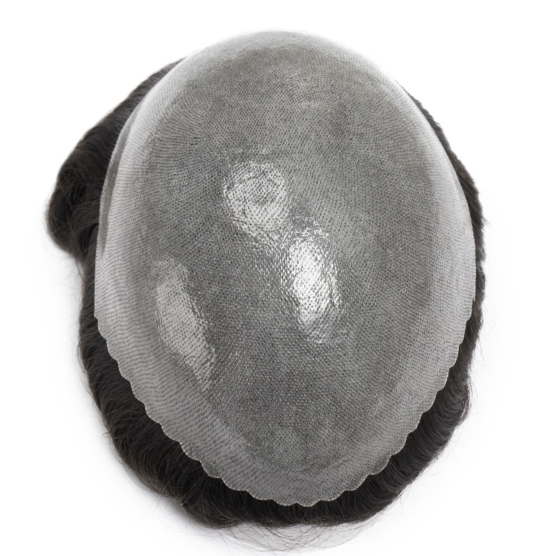 FO Base | 0.1-0.12 mm Full-Skin-Basis mit Double Knots | Herren-Haarsystem | Herrenfrisur für dünnes Haar