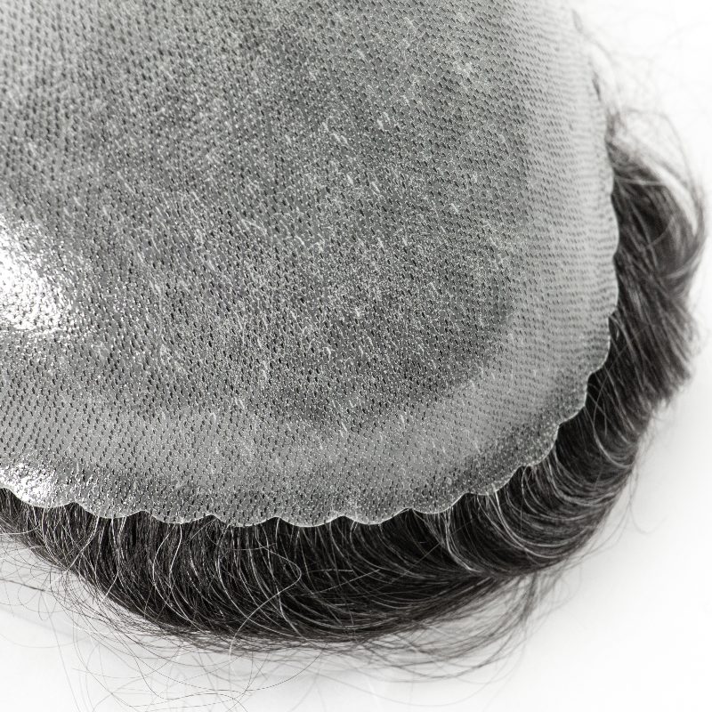 FO Base | 0.1-0.12 mm Full-Skin-Basis mit Double Knots | Herren-Haarsystem | Herrenfrisur für dünnes Haar