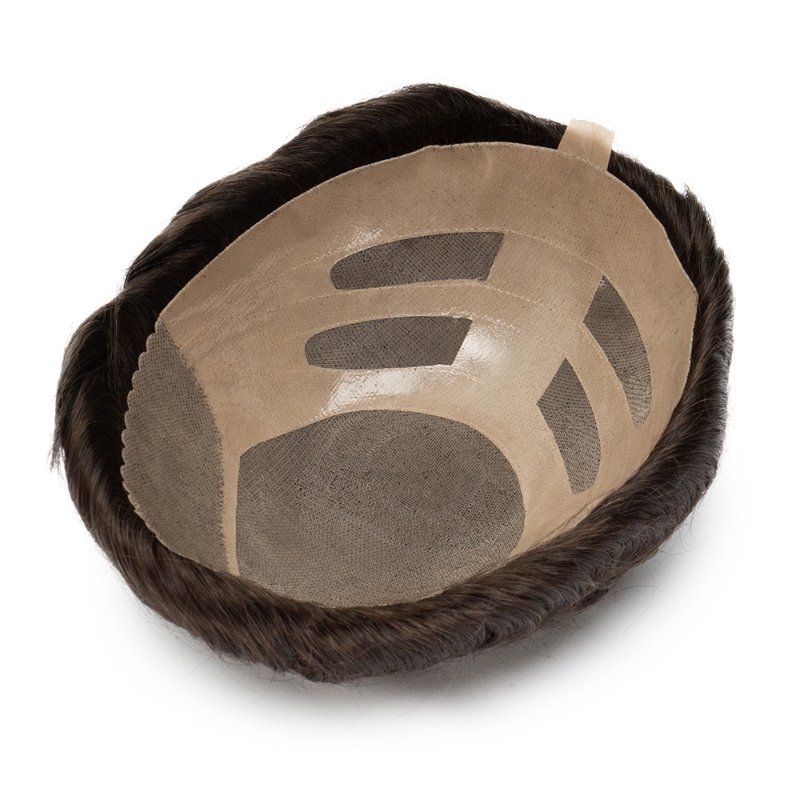 Bond | Feines Mono-Haarteil für Herren mit NPU-Gaze-Krone & -Rand und Skin-Front