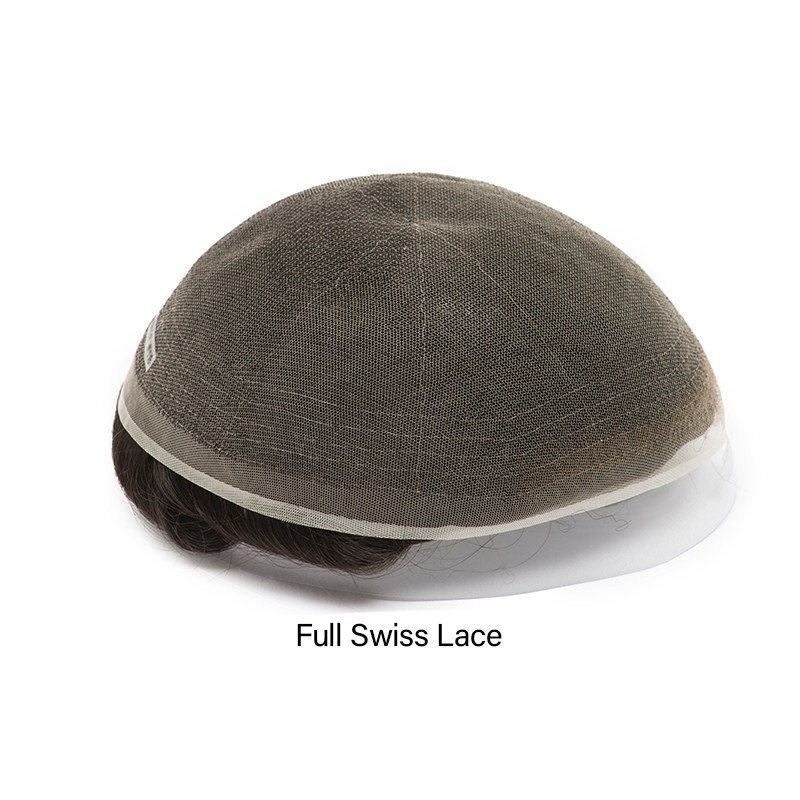 Full French Lace-Basis: Herren-Toupet | Full French Lace Base | Geeignet für feuchtes Klima