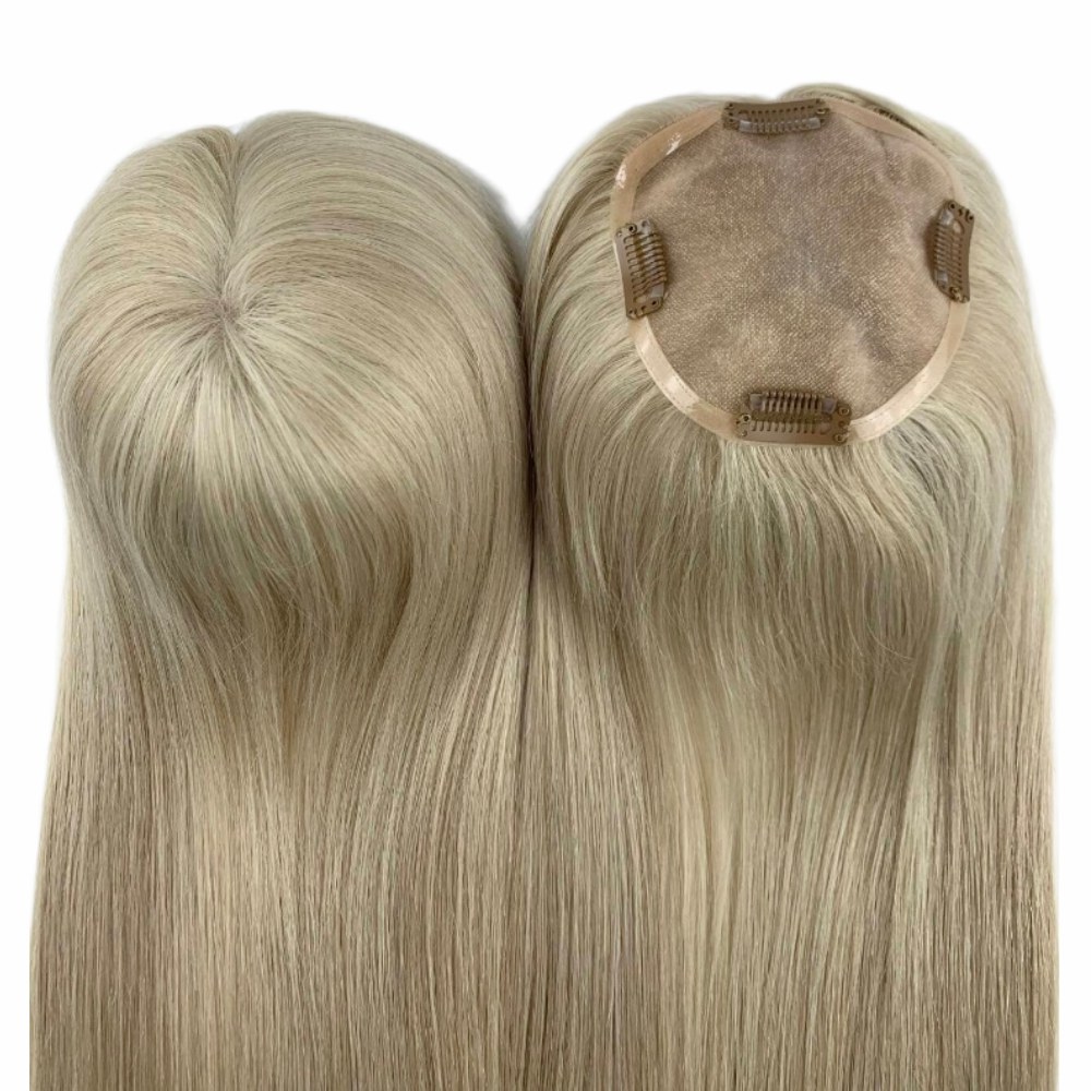  5.5'' x 6.5" Fine Mono High-Grade Remy Human Hair Topper | Mit feinem brasilianischem Remy Haar