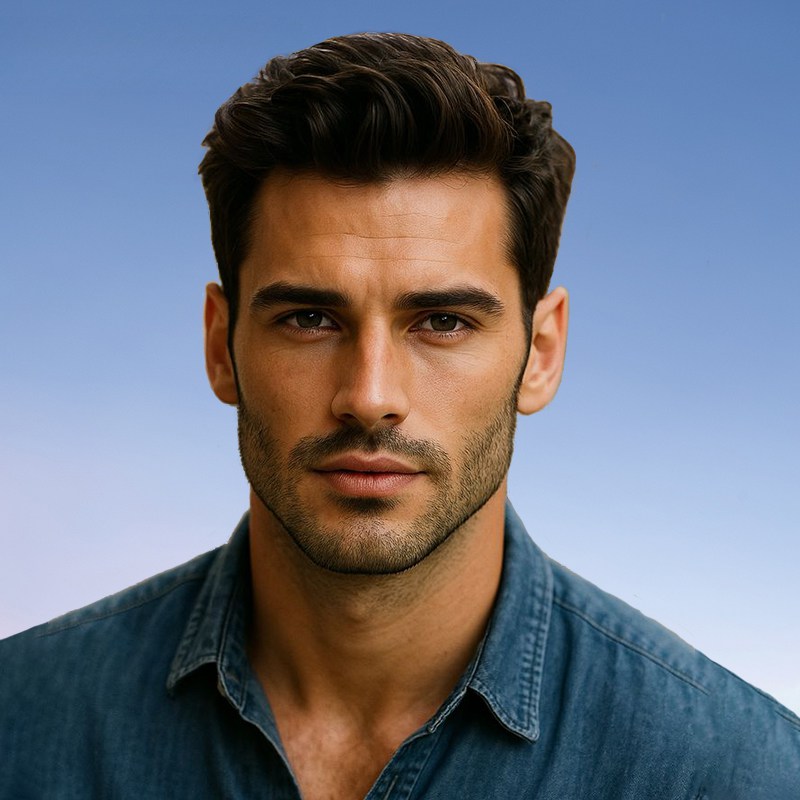 Q6 Base – Nicht-chirurgisches Haarersatzsystem für Männer | Swiss Lace mit Skin-Poly im Rücken- und Mittelbereich | Ideal für den täglichen Gebrauch